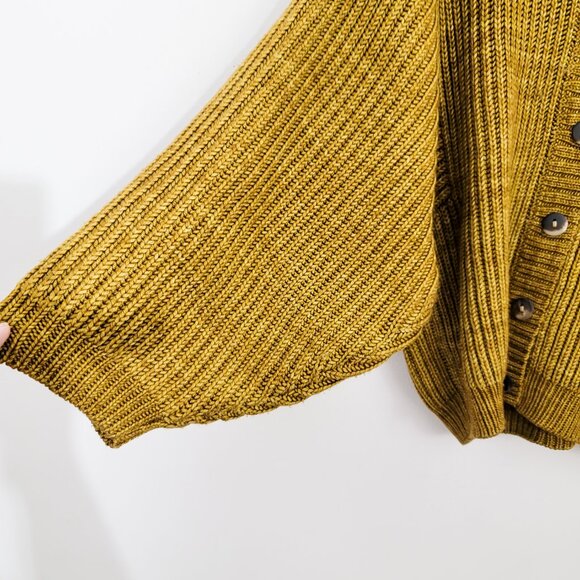 Misha & Puff Fisherman Cardigan Sweater in Antique Brass XS/S - Picture 3 of 9